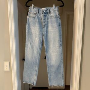 Zara Light Blue Straight Jeans